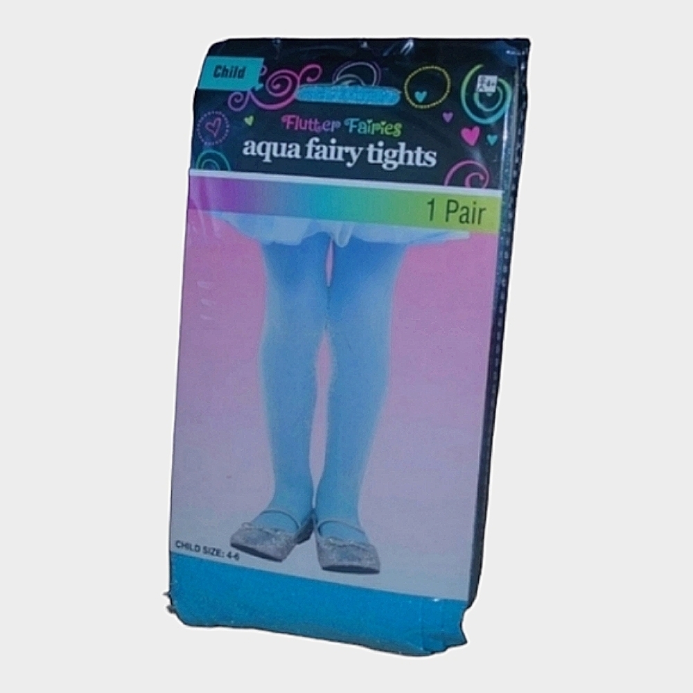 💕ClearanceGirl's Aqua Fairy Tights Size 4-6🧚‍♀️
